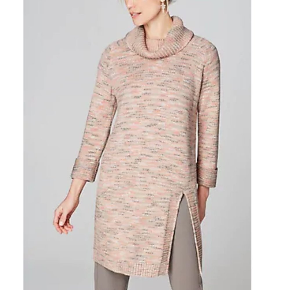 Pure Jill Long Cowl Neck Knit Sweater